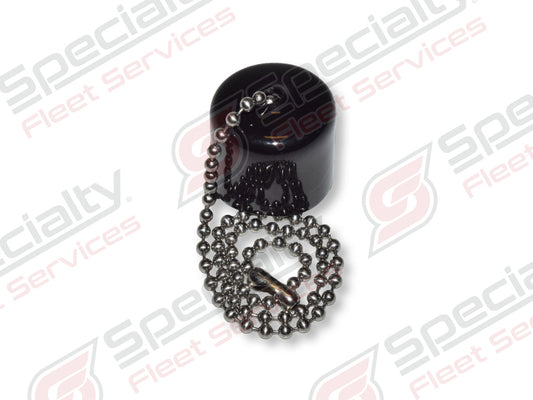 BLACK CAP WITH CHAIN